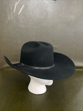 Justin Hats Black 2X  100%Wool felt Cowboy Hat